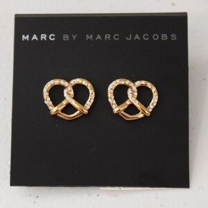 Marc Jacobs Gold Tone Pretzel Earrings